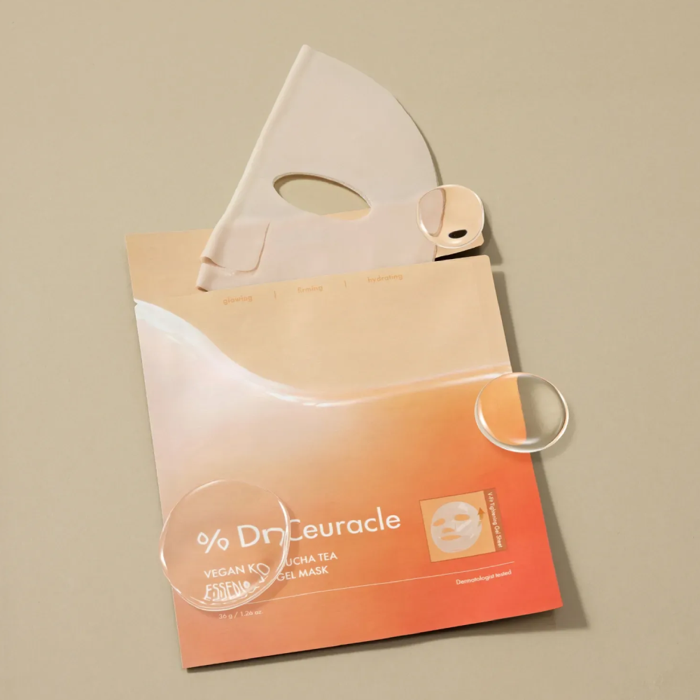 Dr. CEURACLE Vegan Kombucha Tea Essence in Gel Mask 36g - Веганська гідрогелева маска з екстрактом комбучі - фото №2